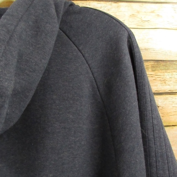 Adidas Heather Blue Front Zip Hoodie Men's L - Picture 15 of 16